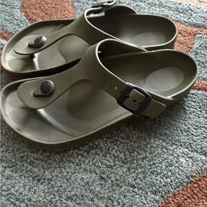 Birkenstock Olive Slide Sandals